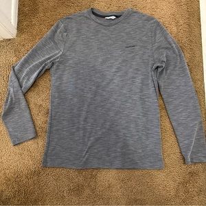 Calvin Klein men’s cotton & polyester long sleeve grey shirt size S/P
